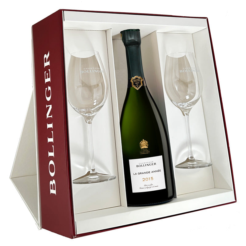 Bollinger La Grande Annee 2015 Champagne - with Bollinger Flutes and Gift Box - The Fulham Wine Company