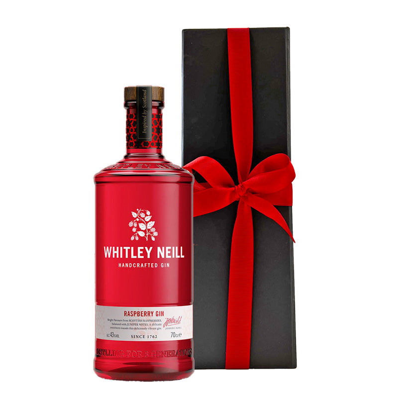 Whitley Neill Raspberry Gin - In Black Gift Box - The Fulham Wine Company
